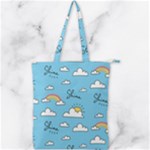 Sky Pattern Double Zip Up Tote Bag