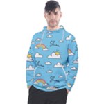 Seamless Pattern Vector Owl Cartoon With Bugs Men s Pullover Hoodie