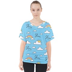 V-Neck Dolman Drape Top 