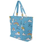 Sky Pattern Zip Up Canvas Bag