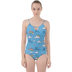 Cut Out Top Tankini Set 