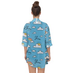 Open Front Chiffon Kimono 