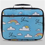 Seamless Pattern Vector Owl Cartoon With Bugs Full Print Lunch Bag
