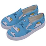 Seamless Pattern Vector Owl Cartoon With Bugs Kids  Canvas Slip Ons