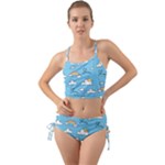Seamless Pattern Vector Owl Cartoon With Bugs Mini Tank Bikini Set