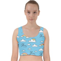 Velvet Racer Back Crop Top 