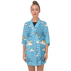Half Sleeve Chiffon Kimono 