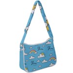 Sky Pattern Zip Up Shoulder Bag