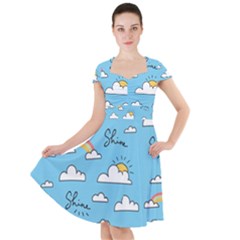 Cap Sleeve Midi Dress 