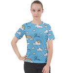 Sky Pattern Women s Sport Raglan T-Shirt