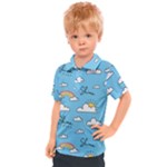 Sky Pattern Kids  Polo T-Shirt