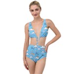 Seamless Pattern Vector Owl Cartoon With Bugs Tied Up Two Piece Swimsuit