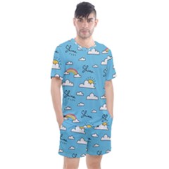 Men s Mesh T-Shirt and Shorts Set 