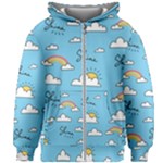 Seamless Pattern Vector Owl Cartoon With Bugs Kids  Zipper Hoodie Without Drawstring