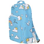 Seamless Pattern Vector Owl Cartoon With Bugs Double Compartment Backpack
