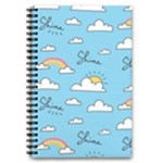 Seamless Pattern Vector Owl Cartoon With Bugs 5.5  x 8.5  Notebook