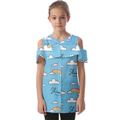 Fold Over Open Sleeve Top 