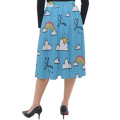 Classic Velour Midi Skirt  
