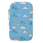 Seamless Pattern Vector Owl Cartoon With Bugs Waist Pouch (Small)
