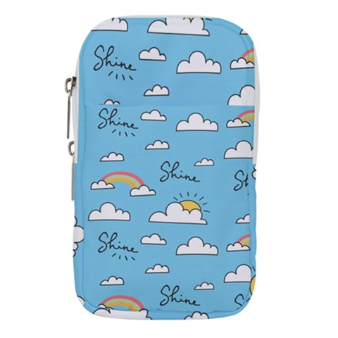 Seamless Pattern Vector Owl Cartoon With Bugs Waist Pouch (Large) from ArtsNow.com