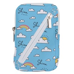 Seamless Pattern Vector Owl Cartoon With Bugs Belt Pouch Bag (Large) from ArtsNow.com