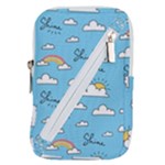 Seamless Pattern Vector Owl Cartoon With Bugs Belt Pouch Bag (Large)