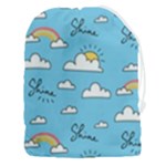 Seamless Pattern Vector Owl Cartoon With Bugs Drawstring Pouch (3XL)
