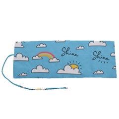 Seamless Pattern Vector Owl Cartoon With Bugs Roll Up Canvas Pencil Holder (S) from ArtsNow.com