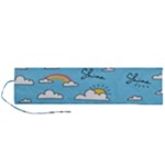 Seamless Pattern Vector Owl Cartoon With Bugs Roll Up Canvas Pencil Holder (L)