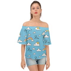 Off Shoulder Short Sleeve Top 