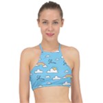 Seamless Pattern Vector Owl Cartoon With Bugs Halter Bikini Top