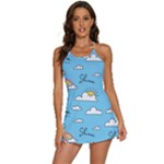Sky Pattern 2-in-1 Flare Activity Dress