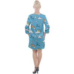 Open Neck Shift Dress 