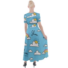 Button Up Short Sleeve Maxi Dress 