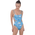 Seamless Pattern Vector Owl Cartoon With Bugs Tie Strap One Piece Swimsuit