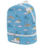 Seamless Pattern Vector Owl Cartoon With Bugs Zip Bottom Backpack