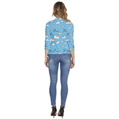 Women s 3/4 Sleeve Ruffle Edge Open Front Jacket 