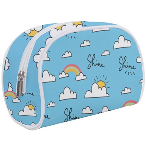 Seamless Pattern Vector Owl Cartoon With Bugs Make Up Case (Large) from ArtsNow.com