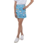 Seamless Pattern Vector Owl Cartoon With Bugs Kids  Tennis Skirt
