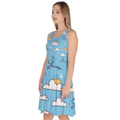 Knee Length Skater Dress With Pockets 
