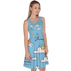 Knee Length Skater Dress With Pockets 