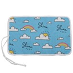 Seamless Pattern Vector Owl Cartoon With Bugs Pen Storage Case (L)