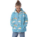 Seamless Pattern Vector Owl Cartoon With Bugs Kids  Oversized Hoodie