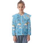 Seamless Pattern Vector Owl Cartoon With Bugs Kids  Peter Pan Collar Blouse