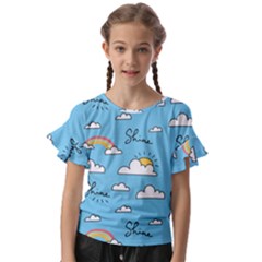 Kids  Cut Out Flutter Sleeves 