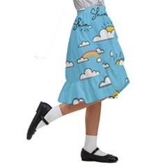 Kids  Ruffle Flared Wrap Midi Skirt 