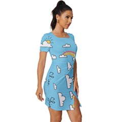 Fitted Knot Split End Bodycon Dress 