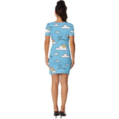 Fitted Knot Split End Bodycon Dress 