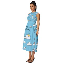 Sleeveless Round Neck Midi Dress 