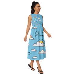 Sleeveless Round Neck Midi Dress 